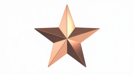 Obraz premium Copper star with reflective surface shiny metal