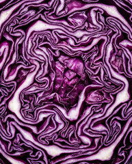 Obraz premium Close-up detail of half a cabbage. Healthy and varied food