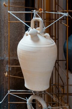 Botijo, b&uacute;caro, typical of Spain, is a porous earthenware vessel designed for drinking and keeping water cool.