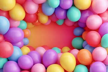 Colorful balloons create a festive backdrop for celebrations at a party or event during daytime in a joyful setting
