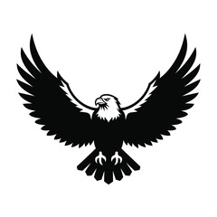 Fototapeta premium Majestic eagle spreading wings in powerful flight