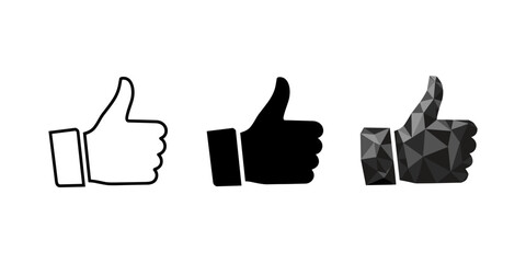Obraz premium Thumbs Up Icon Set