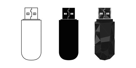 Fototapeta premium USB Drive Icons Set