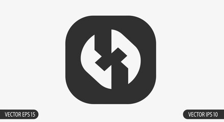 Abstract Arrow Logo Icon, Modern Minimalist Symbol, Vector Graphic Design