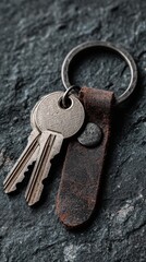 Effective leadership development strategies for team management an overhead view of keys and keychain on dark surface