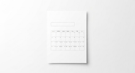 Modern calendar layout for business planning and organization