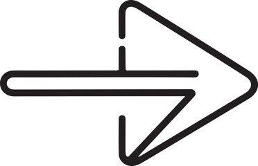 Obraz premium Arrow pointing right, line continuous drawing vector. One line Arrow pointing right, vector background. Arrow pointing right, icon. one line Icon drawing