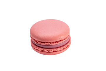 Fototapeta premium Pink Macaron with Purple Cream Filling