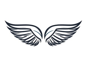 Obraz premium Stylized Wings Illustration - A Symbol of Freedom and Inspiration.