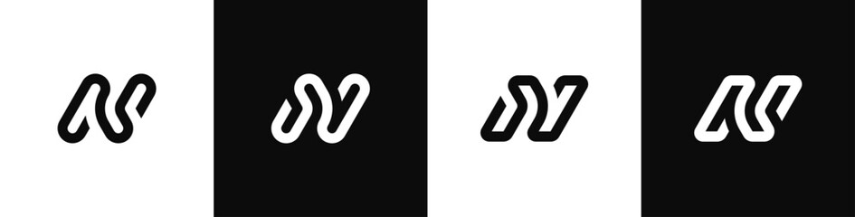 initial Letter N logo icon design. Vector symbol illustration template