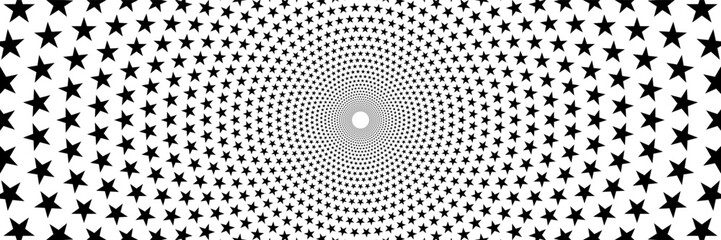 horizontal beautiful spin black star on white for background and design. © eNJoy Istyle
