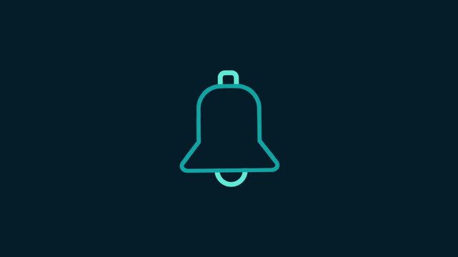 Modern digital notification icon for push messages and announcements to inform