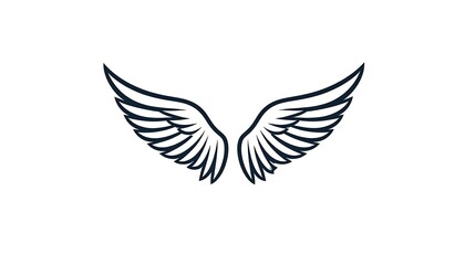 Obraz premium Elegant Wings Illustration - Symbol of Freedom and Inspiration.