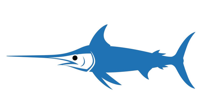 Blue Marlin Fish Illustration.