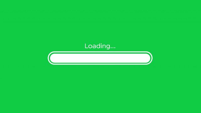 Modern Digital Loading Bar Animation - Status Progress Indicator Overlay, Loading Screen Overlay on transparent background
