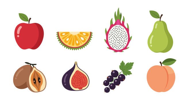 Assortment of colorful fresh fruits
