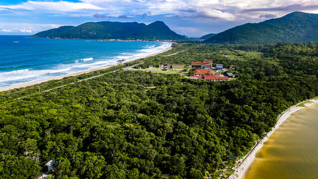 Tropical Lagoon Freshwater Lake Atlantic Forest Island Landscape Nature Summer Vacation Leisure Travel Destination Florianopolis Santa Catarina Brazil South America Scenic Water Paradise Outdoor Touri