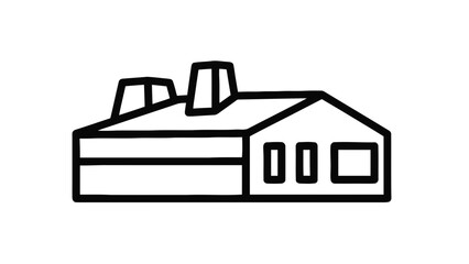 Vector illustration&nbsp;of simple black house outline on on a transparent background