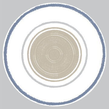 background of wabi sabi slyle with simple and organic abstract shapes and flowers in vases. best colors for wabi sabi and japandy style. contemporary vector illustration, round carpet pattern design