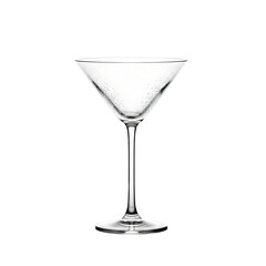 A martini glass on transparent background, isolated and clear