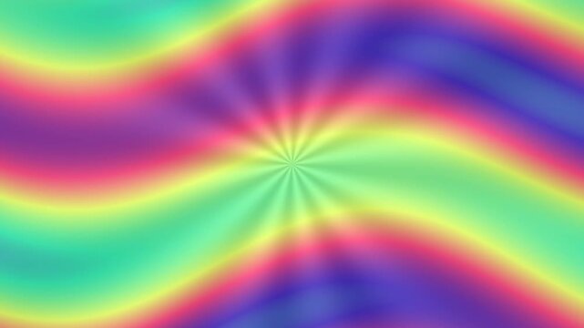 Vibrant abstract background with swirling rainbow colors and radial gradient patterns creating a dynamic psychedelic effect