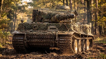 Naklejka premium German tiger tank