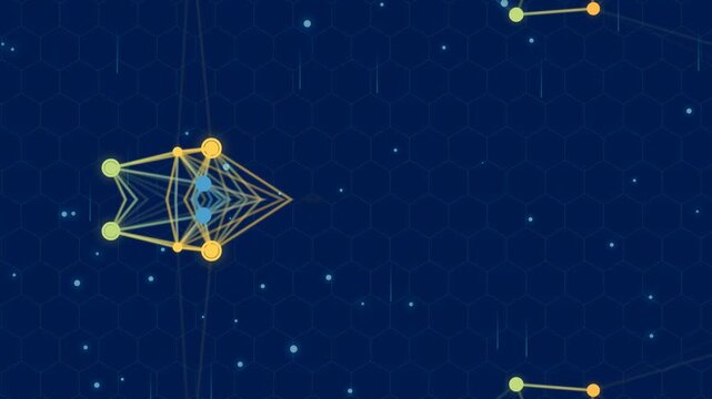 Constellation Patterns in Dark Blue Space.