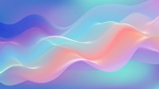 Abstract Waves: Elegant and fluid forms undulate across a gradient canvas, the delicate colors blending into a serene composition. This design is perfect for capturing a sense of calm.