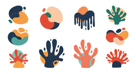 Fototapeta premium Abstract Handprint Icons