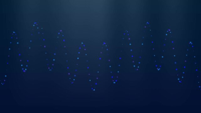 Dark blue background with sparkling particles and light rays creating a magical atmosphere for presentations or multimedia projects