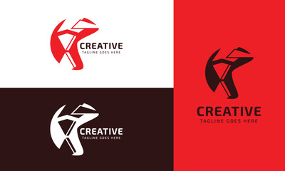 Creative letter logo design, unique suitable symbol technology for digital brands