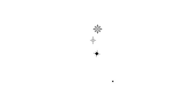 Aries Constellation Formation Animation. Zodiac Star Pattern Appearing in White background. Astronomy Background Motion. Seamless loop segments between 03:20&ndash;05:00 no lines and 07:20&ndash;09:00 with lines.