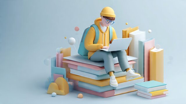 Construction worker wearing a hardhat holding building plans at a construction site vector illustration