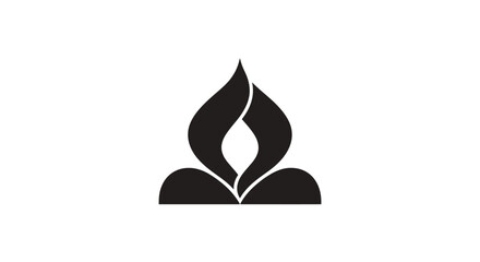 Fototapeta premium Abstract flame symbol on white background