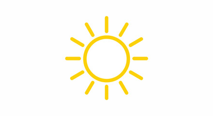 Fototapeta premium Simple Sun Icon