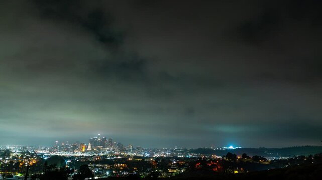 Time lapse of total lunar eclipse over Los Angeles, California on March 3rd, 2026