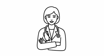 Fototapeta premium Female Doctor with Stethoscope
