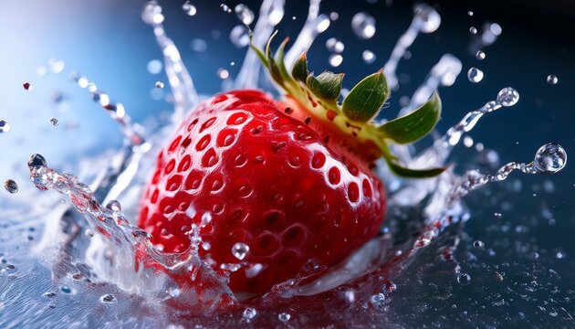berry burst a vibrant close up captures a single luscious berry its deep rich color hinting at a sweet and juicy flavor profile the perfect ingredient for health and wellbeing