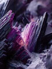 Close-up View of a Crystalline Structure Representing a New Drug Molecule With a Glowing Core Set Against a Dark Background With High Contrast