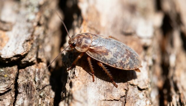 Cockroach on a Tree Bark
