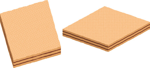 正方形のウエハース