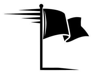 Waving corner flag symbol for football or soccer field © Camel