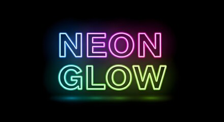 Obraz premium Neon Glow Text 
