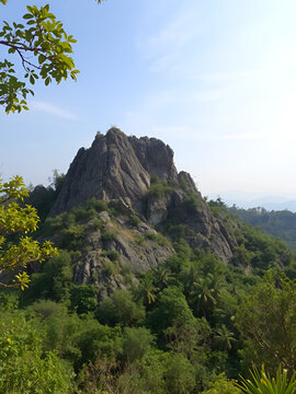 Rock mountain at Ban Mung subdistrict in the Noen Maprang District of Phitsanulok Province, Thailand.