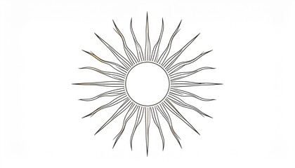 Obraz premium Radiant sun bursts with elegant, stylized rays