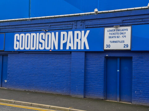 Goodison Park, Everton football stadium in Liverpool.