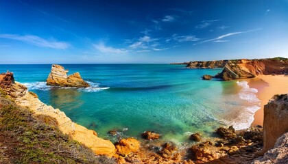 Fototapeta premium the calas de roche beach coves near conil de la frontera costa de la luz andalusia spain europe