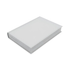 Stack of white papers isolated on transparent background