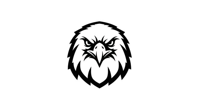 Eagle head illustration on white background