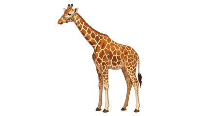 Obraz premium Giraffe vector illustration isolated on white background 